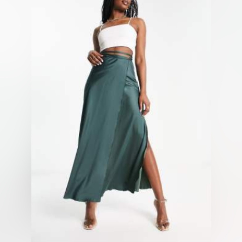 Weekday dark green Maxi Skirt